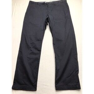 LACOSTE Stretch Chino Pant Men L32 (40x31 +1 cuff) Black Reg Fit Dark Academia